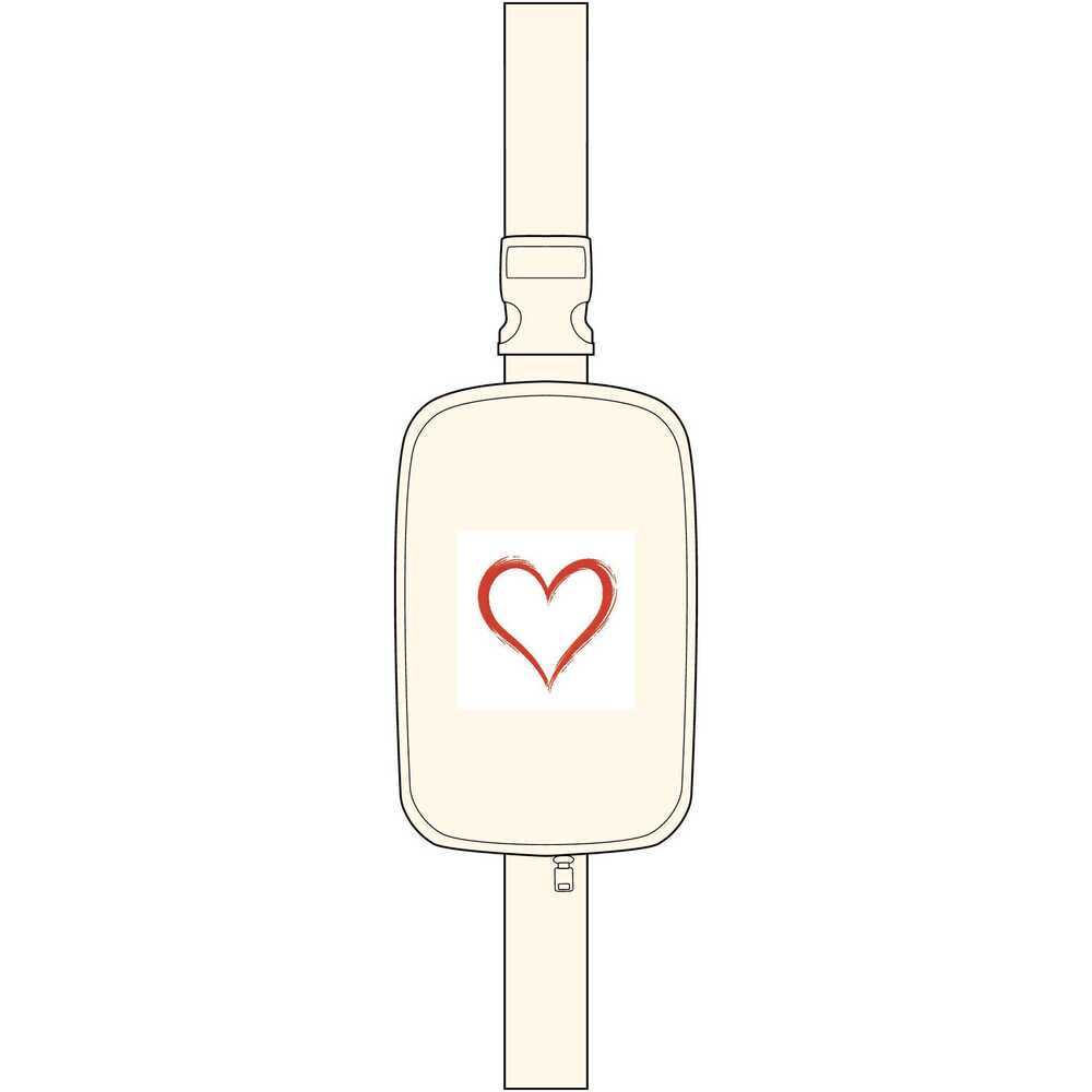 Hand Drawn Heart Explorer Sling Bag | Embroidered Heart Crossbody